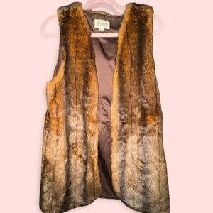 Boutique XXl Y2K Brown Faux Fur Vest